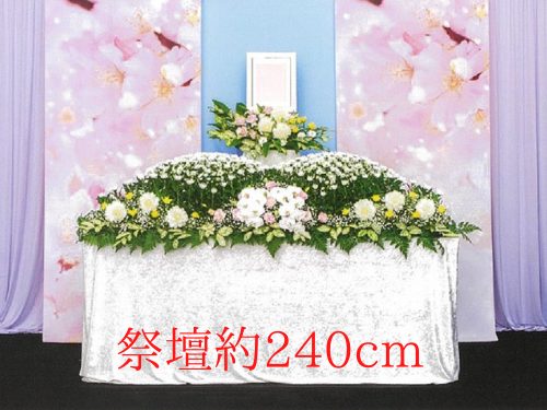 家族葬プランの花祭壇2